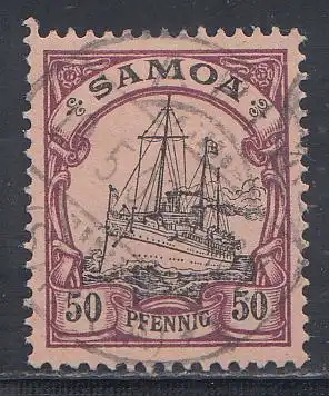 Deutsche Kolonien, Samoa MiNr. 14, Kaiseryacht "Hohenzollern"