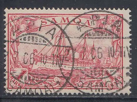 Deutsche Kolonien, Samoa MiNr. 16, Kaiseryacht "Hohenzollern", geprüft