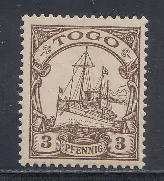 Deutsche Kolonien, Togo MiNr 7, Kaiseryacht "Hohenzollern"