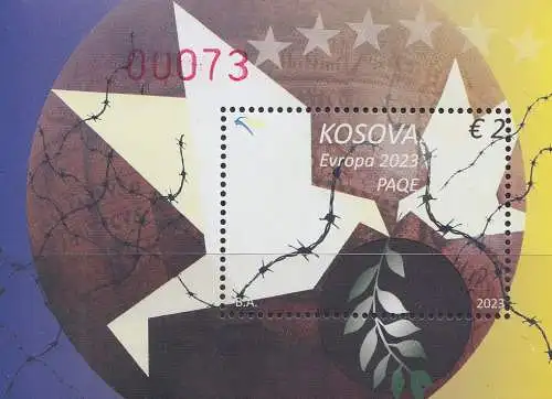 Kosovo MiNr. Block 64 Europa 2023 / Frieden