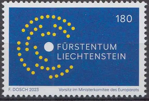 Liechtenstein MiNr. 2105 Vorsitz im Ministerkomitee des Europararats (180)