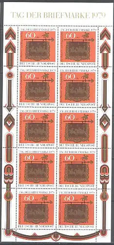 D,Bund Mi.Nr. Klbg.1023 Tag der Briefmarke 79 (mit 10 x Mi.Nr.1023)