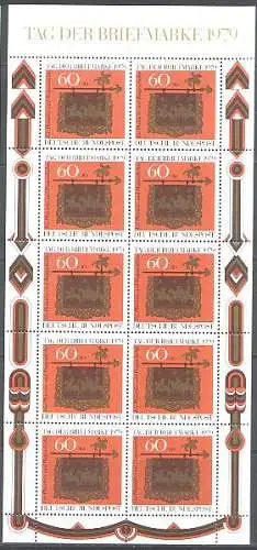 D,Bund Mi.Nr. Klbg.1023 Tag der Briefmarke 79 (mit 10 x Mi.Nr.1023)