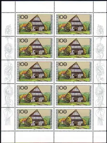 D,Bund Mi.Nr. Klbg. 1886 Wohlf. 96, Bauernhaus Westfal. (m.10x1886)