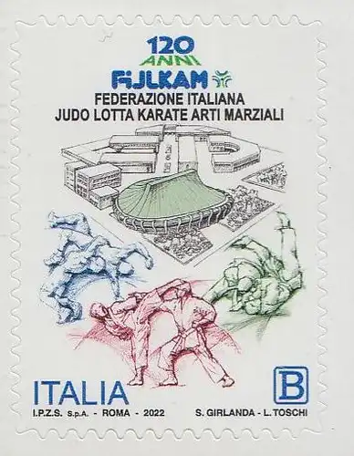 Italien MiNr. 4416, Verband für Judo, Wrestling, Karate, Martial Arts (FIJLKAM)