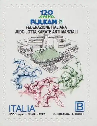 Italien MiNr. 4416, Verband für Judo, Wrestling, Karate, Martial Arts (FIJLKAM)