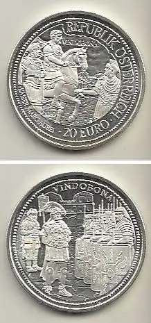 Österreich Nr. 377, Marcus Aurelius Antoninus,römischer Kaiser, Silber (20 Euro)
