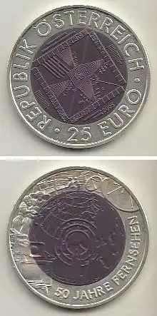 Österreich Nr. 316, Testbild zur Monitorkalibrierung, Silber/Niob  (25 Euro)