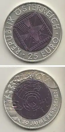 Österreich Nr. 316, Testbild zur Monitorkalibrierung, Silber/Niob  (25 Euro)