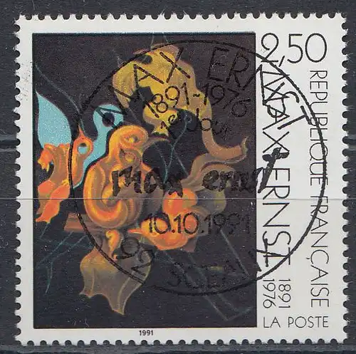 Frankreich MiNr. 2862, 100. Geburtstag von Max Ernst (2,50) Vollstempel