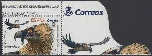 Spanien MiNr. 5348 Europa 2019 Einheimische Vögel: Bartgeier (B)