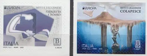 Italien MiNr. 4443-4444 Europa 2022 Geschichten und Mythen (2 Werte)