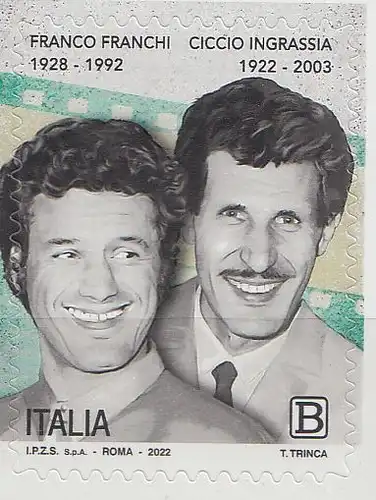 Italien MiNr. 4445 Franco Franchi und Ciccio Ingrassia, Komikerduo (2 Werte)