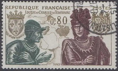 Frankreich MiNr. 1688 Große Namen, König Louis XI u.Karl der Kühne (0,80)