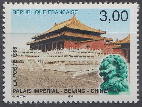 Frankreich MiNr. 3322  Halle der Höchsten Harmonie im Kaiserpalast, Peking (3,00)