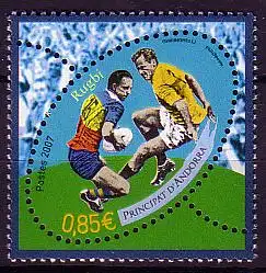 Andorra franz Mi.Nr. 665 Rugby-Weltmeisterschaft 2007, Spielszene (0,85)