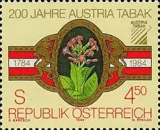 Österreich Mi.Nr. 1769 Austria Tabak, Zigarrenschleife mit Tabakpflanze (4,50)