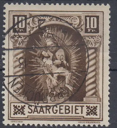 Saargebiet Mi.Nr. 103 Madonna von Blieskastel (10)