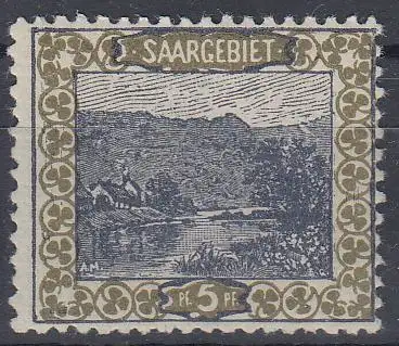 Saargebiet Mi.Nr. 53 A Freim. Landschaftsbilder: Mühle oberhalb Mettlach (5)