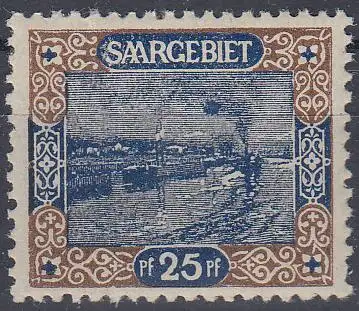 Saargebiet Mi.Nr. 56 A Freim. Landschaftsbilder: Schiffe auf der Saar (25)