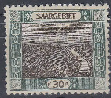 Saargebiet Mi.Nr. 58 A Freim. Landschaftsbilder: Saarschleife bei Mettlach (30)