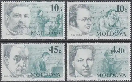 Moldawien Mi.Nr. 229-32 Bekannte Komponisten (4 Werte)