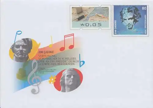 D,Bund Mi.Nr. USo (noch nicht im Michel) Beethoven (WSt.MiNr. 3520 + ATM MiNr 8)