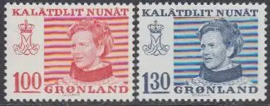 Grönland Mi.Nr. 101-02x Freim. Königin Margrethe II (2 Werte)