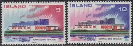 Island Mi.Nr. 478-79 NORDEN, Haus des Nordens Reykjavik (2 Werte)