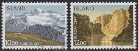 Island Mi.Nr. 648-49 Europa 86, Natur- und Umweltschutz (2 Werte)