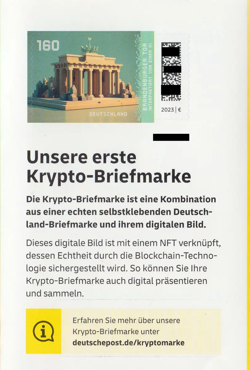D,Bund Mi.Nr. 3801 Krypto Marke.. | Briefmarken günstig