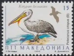 Makedonien Mi.Nr. 56I Naturschutz Vögel, Pelikan (15)