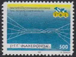 Makedonien Mi.Nr. 13 Transbalkan-Fernmeldeverbindung Italien-Türkei (500)