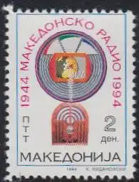 Makedonien Mi.Nr. 35 50Jahre Makedonisches Radio (2)