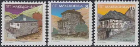 Makedonien Mi.Nr. 86-88 Freim. Architektur (3 Werte)