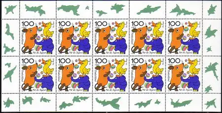 D,Bund Mi.Nr. Klbg. 1990 Jugend 98, Sendung mit der Maus (m.10x1990)