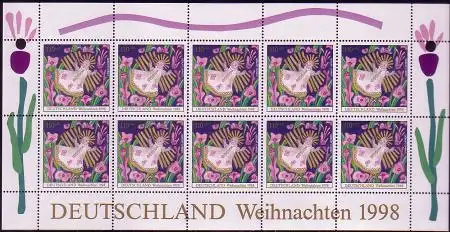 D,Bund Mi.Nr. Klbg. 2024 Weihnachten 98, Geburt Christi (m.10x2024)