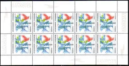 D,Bund Mi.Nr. Klbg. 2042 EXPO 2000, Symbolische Darst. (m.10x2042)