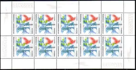 D,Bund Mi.Nr. Klbg. 2042 EXPO 2000, Symbolische Darst. (m.10x2042)