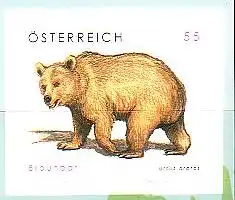 Österreich Mi.Nr. 2623 Freim., Tierschutz, Braunbär (55)