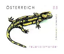 Österreich Mi.Nr. 2648 Freim. Tierschutz, Feuersalamander, selbstkleb. (55)