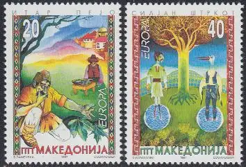 Makedonien Mi.Nr. 102-03 Europa 97, Sagen und Legenden (2 Werte)