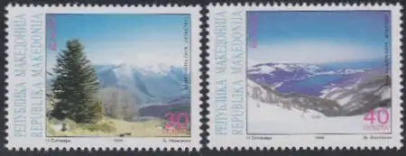 Makedonien Mi.Nr. 162-63 Europa 99, Natur-+ Nationalparks (2 Werte)