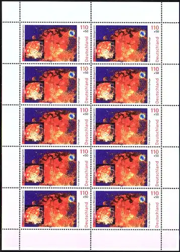 D,Bund Mi.Nr. Klbg. 2079 Wohlfahrt 99, explodierend.Stern (m.10x2079)