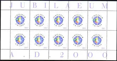 D,Bund Mi.Nr. Klbg. 2087 Anno Domini 2000 (m.10x2087)