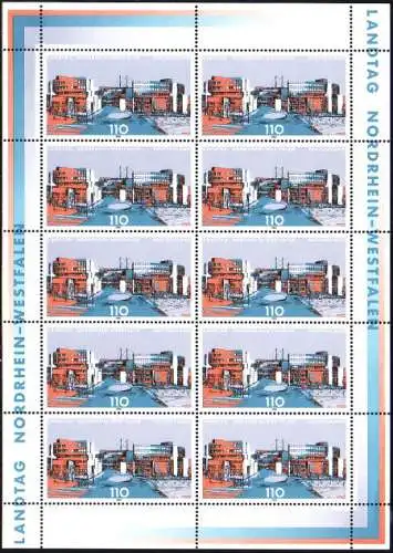 D,Bund Mi.Nr. Klbg. 2110 Landtag Nordrhein-Westfalen Düsseldorf (m.10x2110)