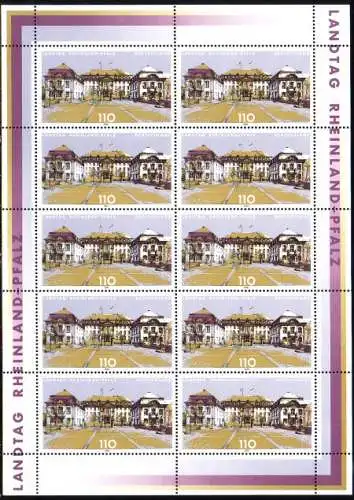 D,Bund Mi.Nr. Klbg. 2129 Landtag Rheinland Pfalz Mainz (m.10x2129)