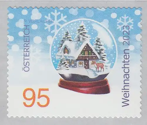 Österreich MiNr. (noch nicht im Michel) Weihnachten 2023 Schneekugel (95)