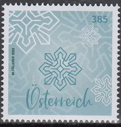 Österreich MiNr. (noch nicht im Michel) Schneekristalle (385)