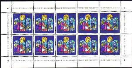 D,Bund Mi.Nr. Klbg. 2152 Weihn. 2000, Krippendarstellung (m.10x2152)